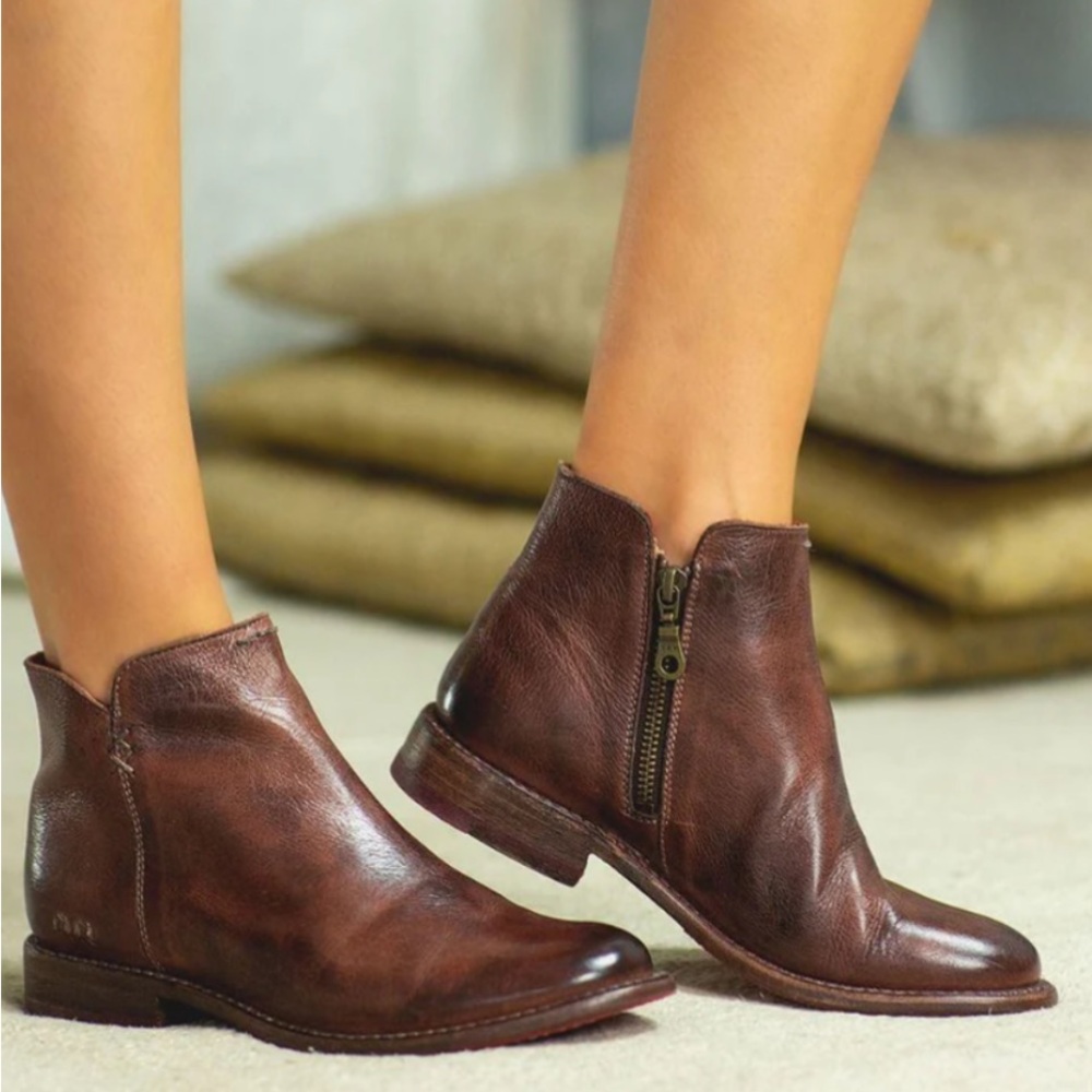 Bed Stu Yurisa Teak Brown Ankle Boots Size 9